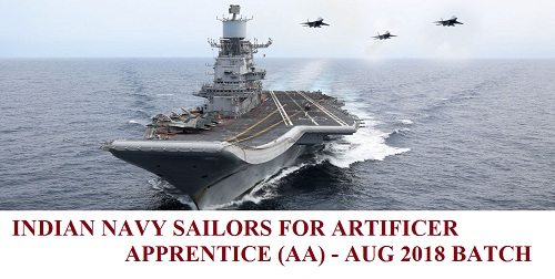 INDIAN NAVY SAILORS FOR ARTIFICER APPRENTICE (AA) - AUG 2018 BATCH