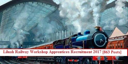 Liluah Railway Workshop Apprentices Recruitment 2017 [863 Posts]