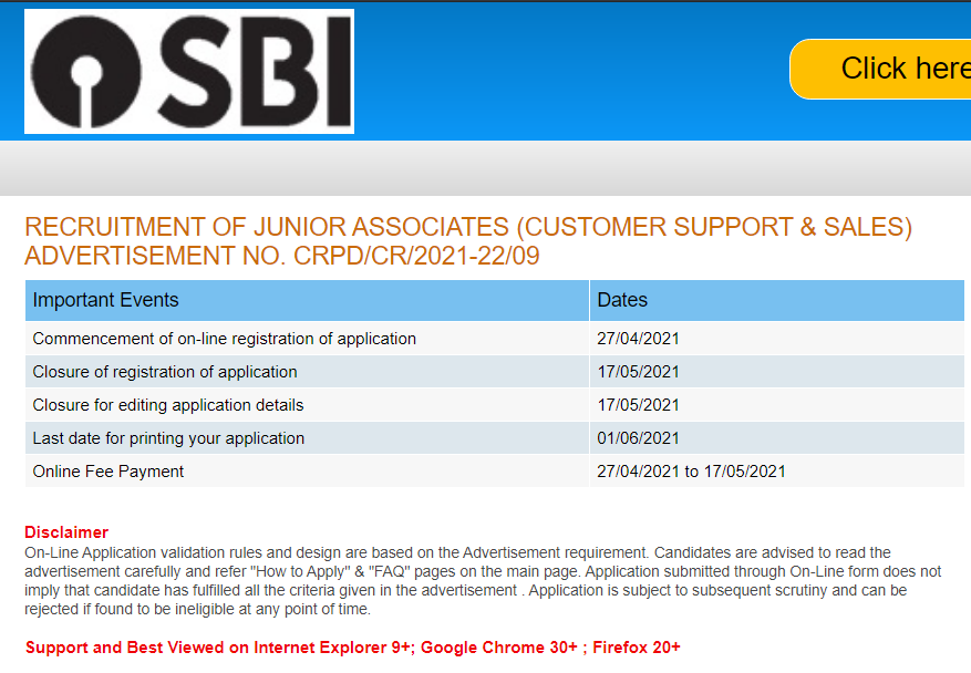 SBI Clerk Recruitment 2021 – Apply Online for 5121 Vacancy
