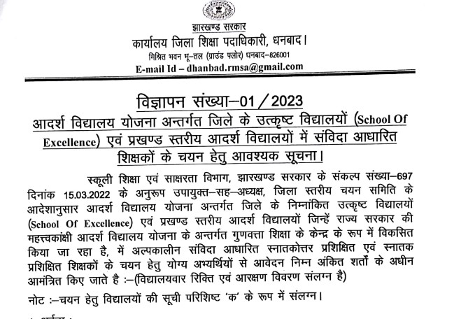 Dhanbad Para Teacher Recruitment 2023