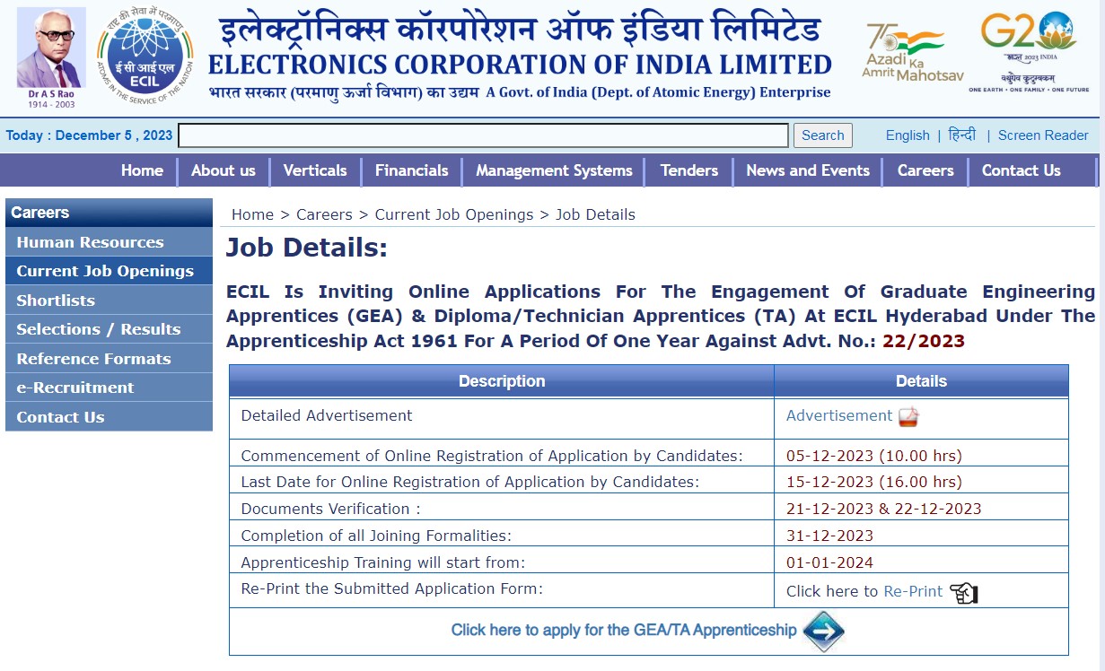 ECIL Apprentice Recruitment 2024 – Apply Online for 363 Posts